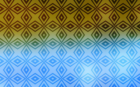 浅蓝色黄色矢量布局与线条矩形。 带有矩形的抽象风格的装饰设计。 模板可以用作背景。