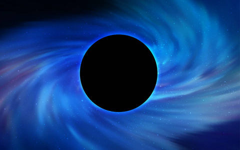 浅蓝色矢量背景与黑洞天空。 五颜六色的黑洞，闪耀着夜空的星星。 黑色星期五促销的背景。