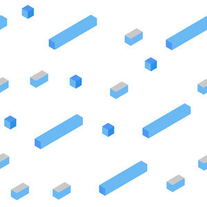 浅蓝色矢量无缝等距覆盖多边形风格。 带有彩色梯度的抽象背景上的矩形。 名片网站模板。
