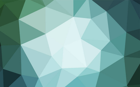 浅蓝绿色矢量闪耀三角盖。 创造性的几何插图折纸风格与梯度。 最好的三角设计为您的业务。