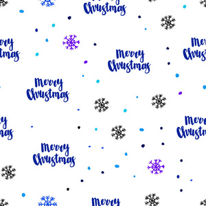 浅蓝红色矢量无缝图案与圣诞雪花。 彩色装饰设计，圣诞风格与雪。 窗帘窗帘设计图案。