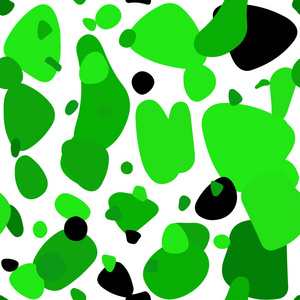 浅绿色矢量无缝覆盖斑点。 现代抽象插图与彩色水滴。 名片网站模板。