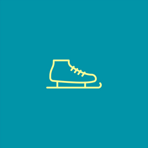 溜冰鞋图标矢量插图图片