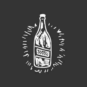 啤酒涂鸦绘图图片