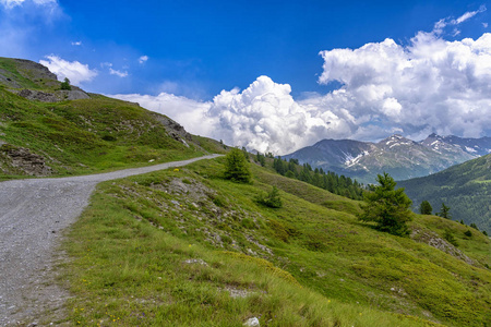 Assietta and Colle delle Finestre, Turin, Piedmont, italy, at su