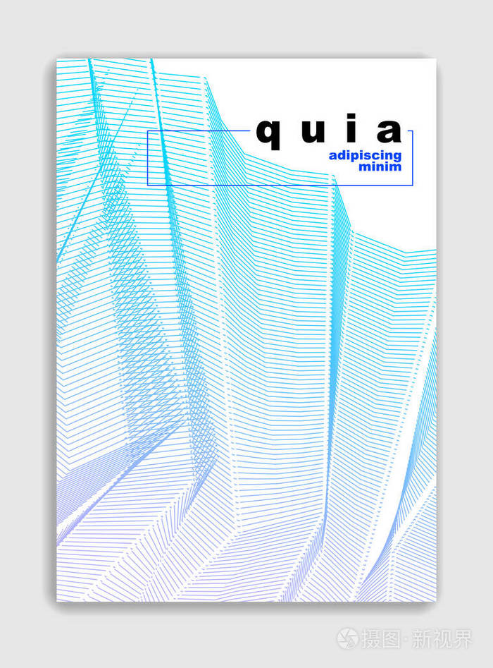 线条艺术矢量极简主义现代小册子设计覆盖模板几何半色调梯度。 用于横幅标语，海报传单。 完美而不像图案纹理。
