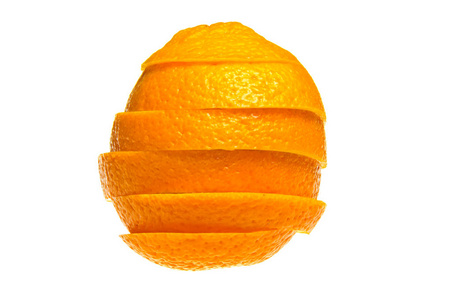 白色背景上分离的橙色。