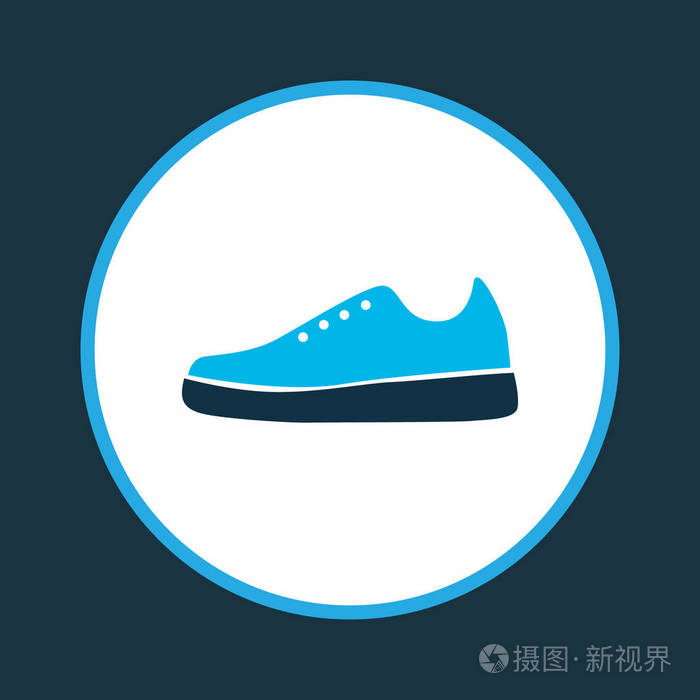 运动鞋图标彩色符号.优质隔离运动鞋元素时尚风格