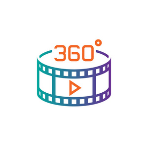 360度全景视频指示牌.