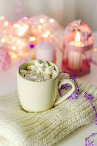 s drink with Marshall in a cup on a white background with viscou