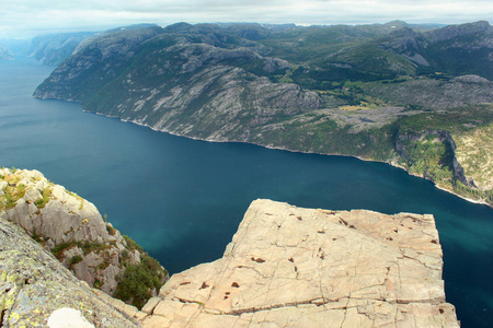 s Pulpit rock over Lysefjord in Rogaland county, Norway