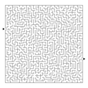 孩子们的游戏. 儿童和成人的拼图. 一个入口一个出口. 迷宫难题.