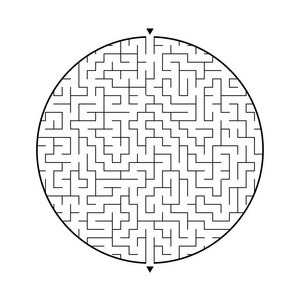 孩子们的游戏. 儿童拼图. 一个入口一个出口. 迷宫难题.
