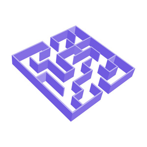 一个入口一个出口. 迷宫难题. 矢量插图照片