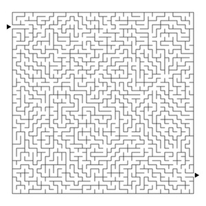 孩子们的游戏. 儿童和成人的拼图. 一个入口一个出口. 迷宫难题.