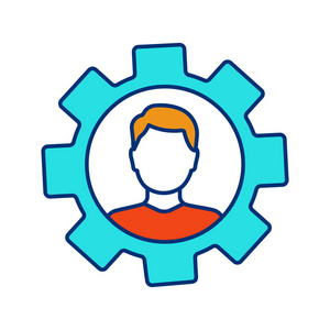 白色背景上的专业技能图标照片