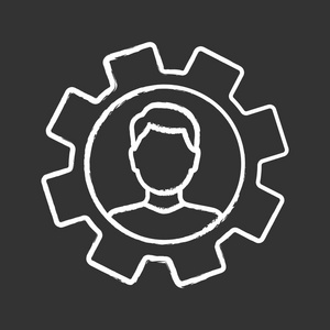 白色背景上的专业技能图标照片