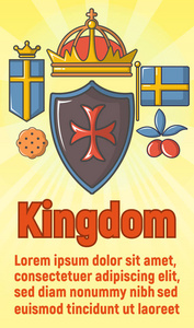 王国概念横幅, 卡通风格