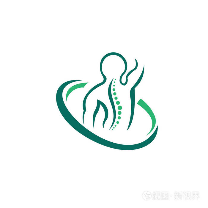 创意脊骨概念标志设计模板身体护理标志灵感