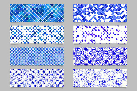 抽象现代对角线圆形方形图案横幅背景设置