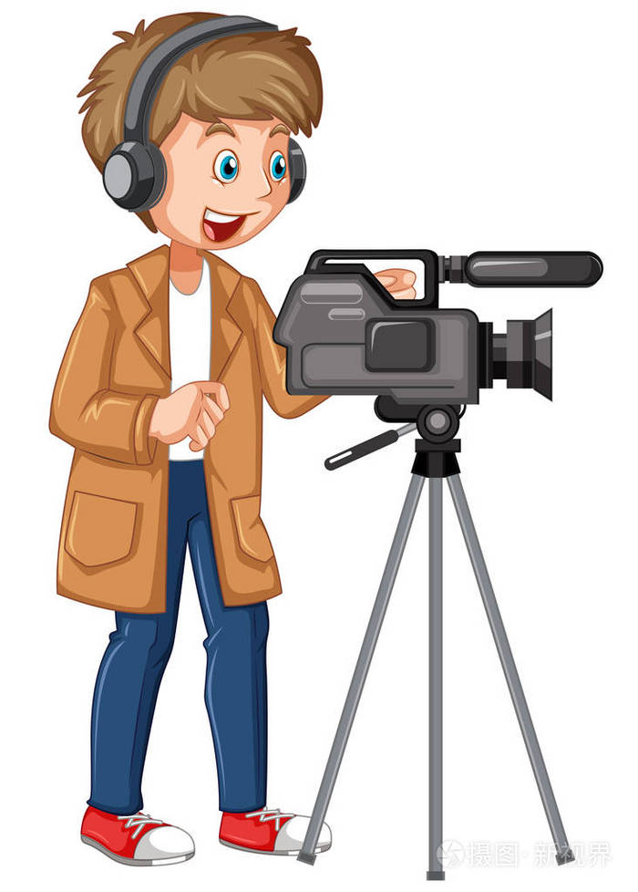 专业摄影师人物插图