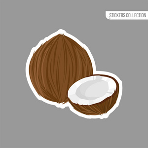 平的风格. 可爱的卡通孤立有趣的设计表情.