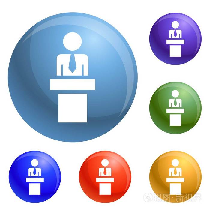 政治候选图标设置向量