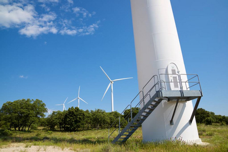 风力机用于电力生产索里亚省卡斯蒂利亚里昂西班牙。