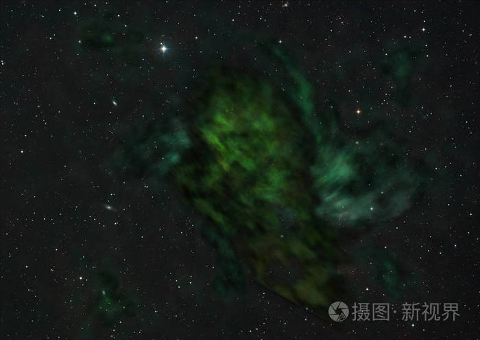 遥远的星云和星场对着太空。 这幅图像的元素由美国宇航局提供。 三维渲染。