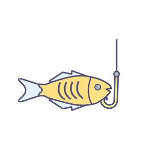 捕鱼矢量图标标志图标矢量插图个人和商业用途。