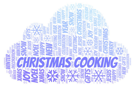圣诞烹饪单词云。 WordCloud仅用文本制作。