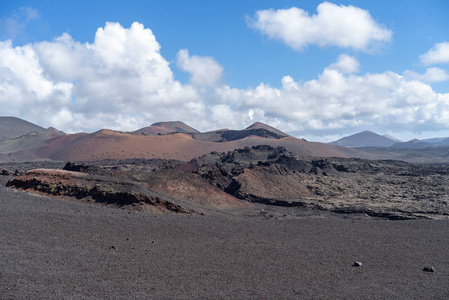 火山景观蒙特纳斯德尔福戈蒂曼法亚国家公园兰萨罗特加那利群岛西班牙