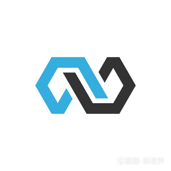 六角形无限标志模板