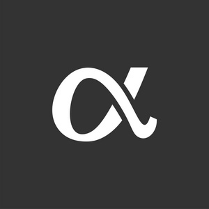 字体阿尔法阿尔法图标矢量标志模板照片