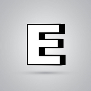 有光泽的字体,光反射和阴影隔离在白色背景上照片