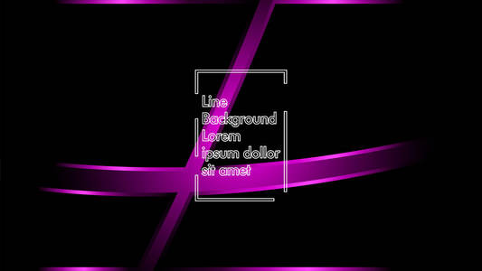 矢量紫色丝带波在黑色背景上。 现代技术背景下的布局设计模板
