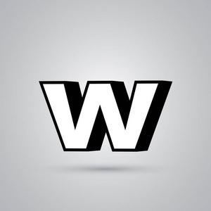 有光泽的字体,光反射和阴影隔离在白色背景上照片