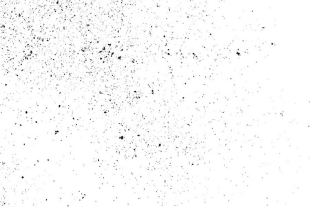 白色背景上孤立的黑色纹理。 灰尘覆盖。 暗噪声颗粒。 数字生成的图像。 矢量设计元素插图EPS10。