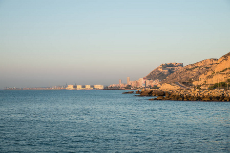 阿尔坎特湾清晨哥斯达布兰卡西班牙