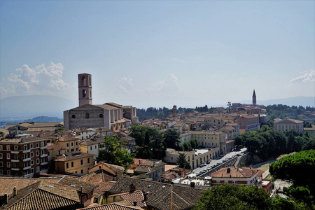 意大利佩鲁贾市全景。 福斯特拍摄于2018年。