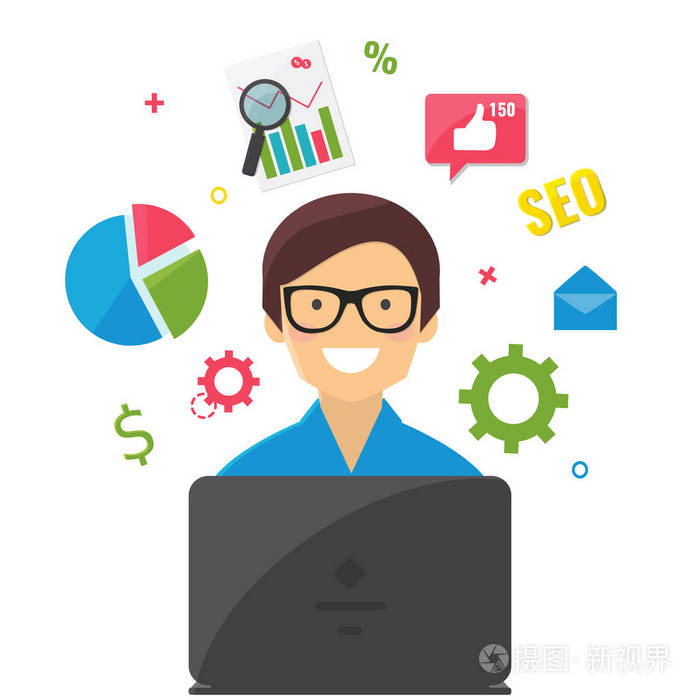 seo和在线营销理念seo专家