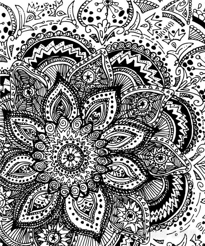 花边图案插图抽象复杂图案