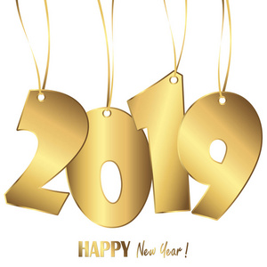 金色吊牌号码2019年新年照片
