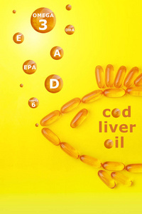 有拷贝空间的鳕鱼肝脏和肝脏成分所必需的。 健康概念