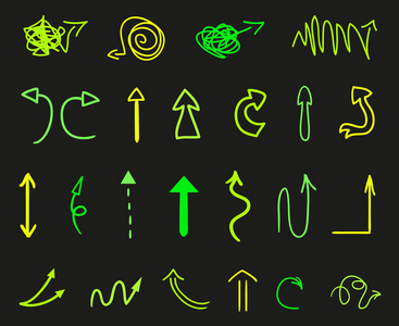 左右方向指针. 海报,传单和纺织品的涂鸦照片