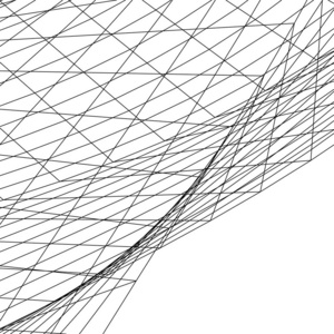 抽象几何形式三维插图