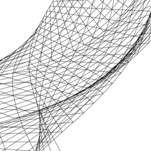 抽象几何形式三维插图