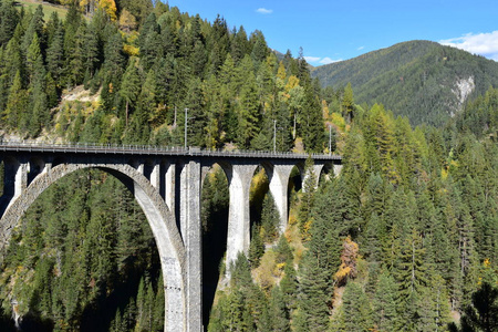 瑞士达沃斯附近的Wiesenerviaduct