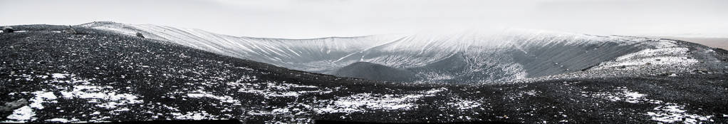 高冰兰或苏格兰山地景观，高峰和戏剧性的颜色。