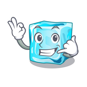 在卡通搞笑矢量插图上叫我冰块照片